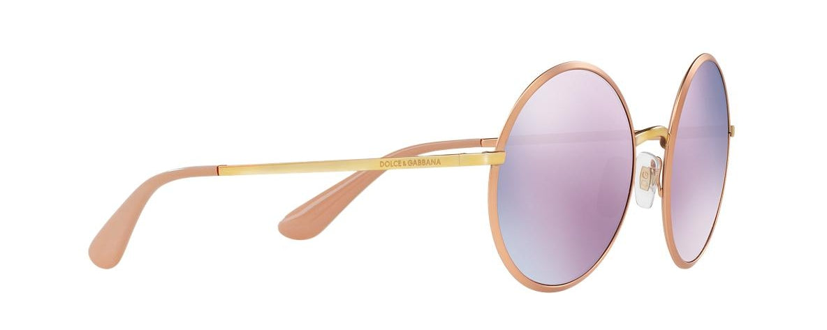 Dolce and Gabbana DG 2155 1294-5R - Matte Pink Gold-Dark Grey Pink by Dolce and Gabbana for Women - 56-20-140 mm Sunglasses