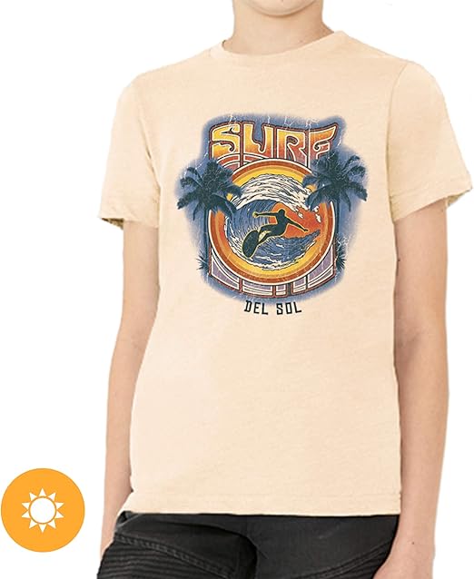 Men Crew Tee - Surf - Beige by DelSol for Men - 1 Pc T-Shirt (YS)