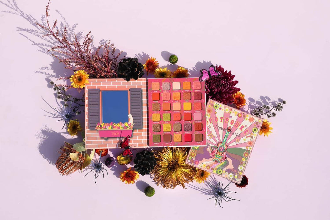 RUDE Flower Child 30 Pressed Pigment and Shadows Palette - Potpourri