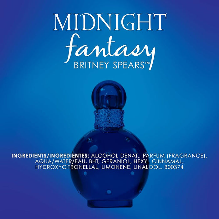 Midnight Fantasy de Britney Spears pour femme - Spray EDP 1,7 oz (sans boîte)