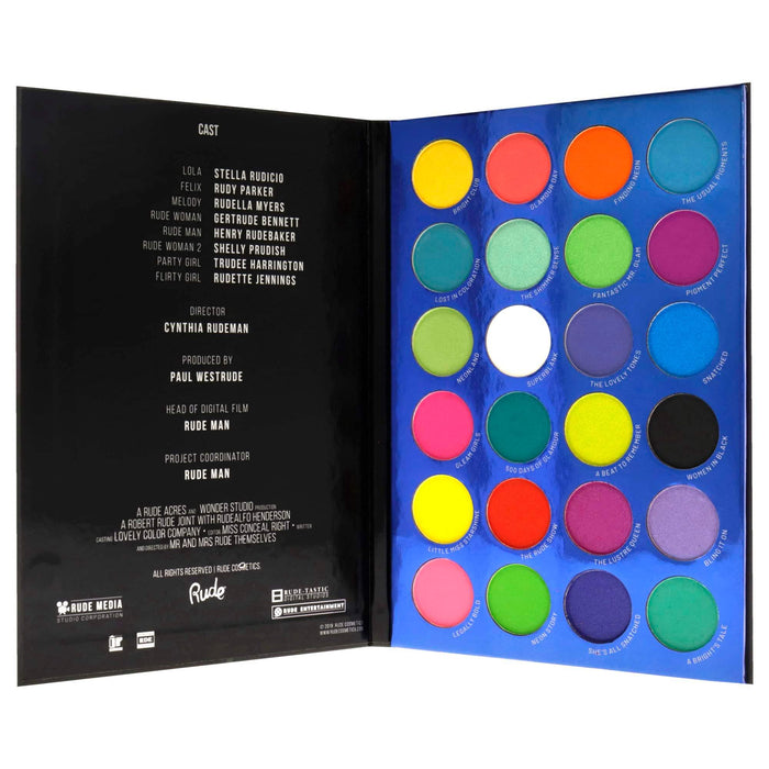 RUDE City of Neon Lights - 24 Vibrant Pigment & Eyeshadow Palette