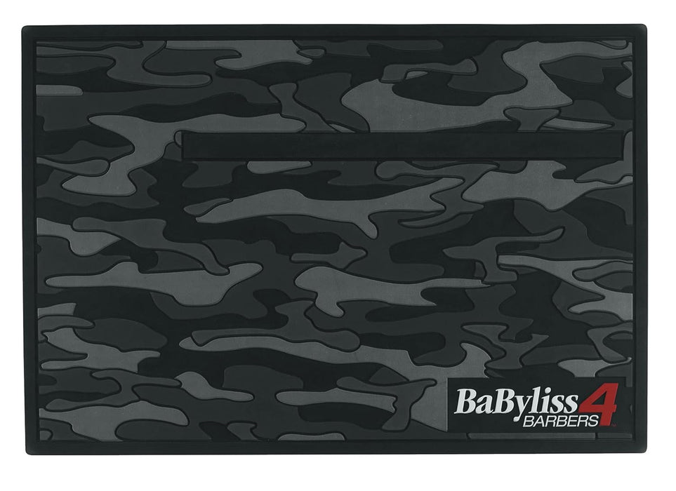 BaBylissPRO Tapete de peluquero con tira magnética de camuflaje negro 