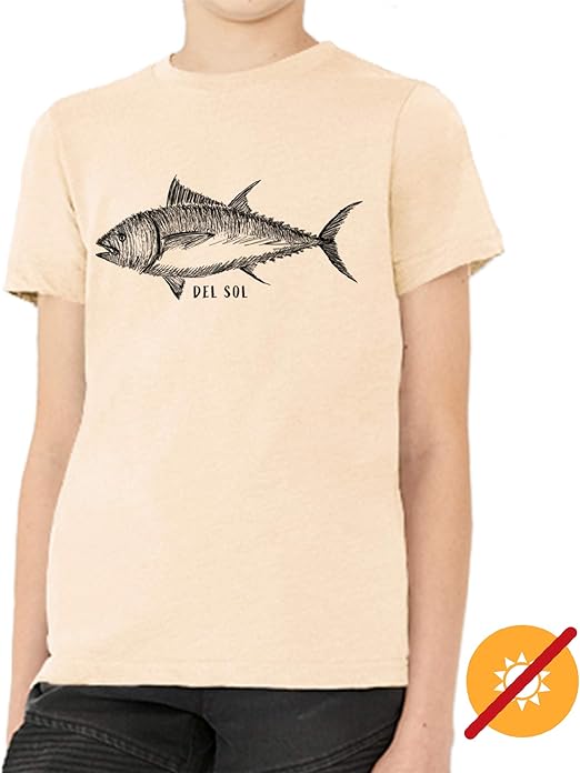 Men Crew Tee - Big Fish - Beige par DelSol pour homme - 1 Pc T-Shirt (YS)