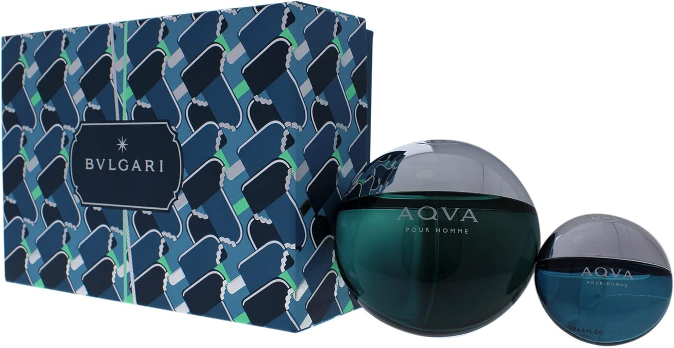 Bvlgari Aqva by Bvlgari for Men - 2 Pc Gift Set 3.4oz EDT Spray, 0.5 EDT Spray