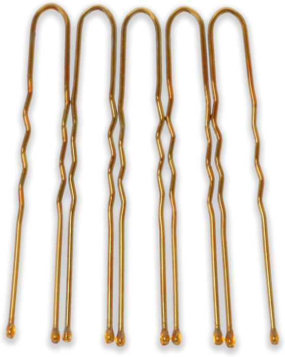 Crimped Ball Tipped Hair Pins - Brown by Morris Flamingo for Unisex - 1.75 Inch Hair Pin (1 Pound)