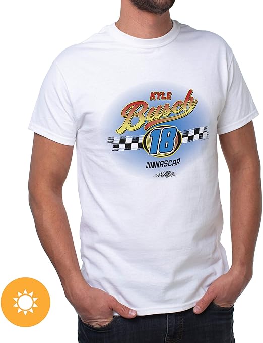 NASCAR Mens Classic Crew Tee - Kyle Busch - 11 White par DelSol pour homme - T-shirt 1 pièce (XL)