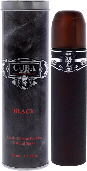 Cuba Black by Cuba for Men - 2 Pc Gift Set 3.3oz EDT Spray, 1.17oz EDT Spray