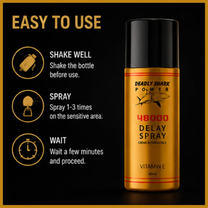 Deadly Shark 48000 Delay Cream for Men - Desensitizing Formula