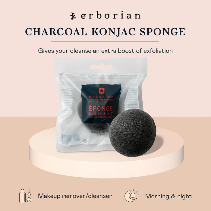 Charcoal Konjac Sponge by Erborian for Women - 3.5 oz Sponge