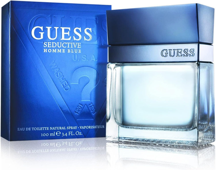 Guess Seduction Homme Blue de Guess para hombres - EDT en aerosol de 3.4 oz (sin caja)