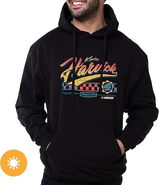 Sweat à capuche NASCAR - Kevin Harvick - 3 Black par DelSol pour homme - T-shirt 1 pièce (M)