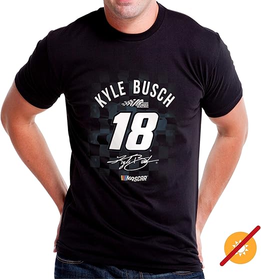 NASCAR Mens Classic Crew Tee - Kyle Busch - 2 Black par DelSol pour homme - 1 T-shirt (L)