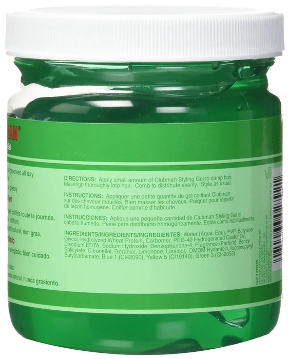 Clubman Regular Styling Gel 16 oz