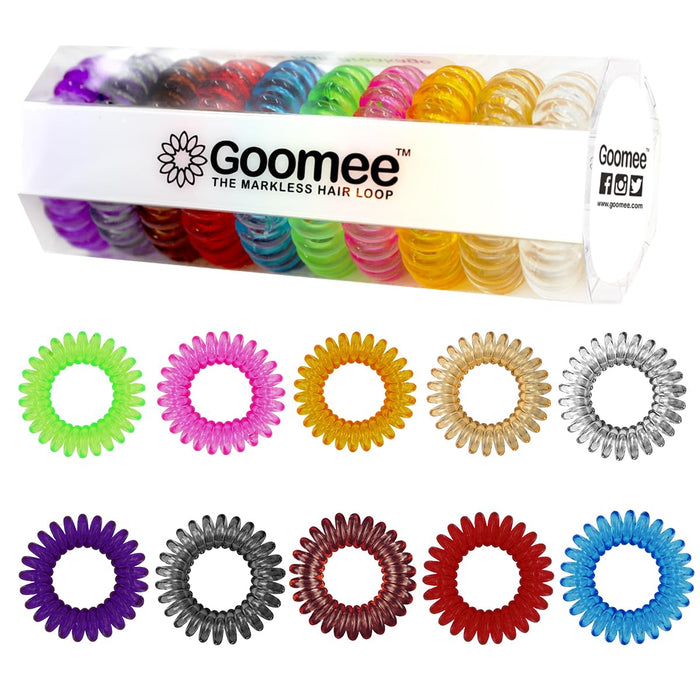 The Markless Hair Loop Set - Jelly Collection by Goomee for Women - 10 Pc Hair Tie