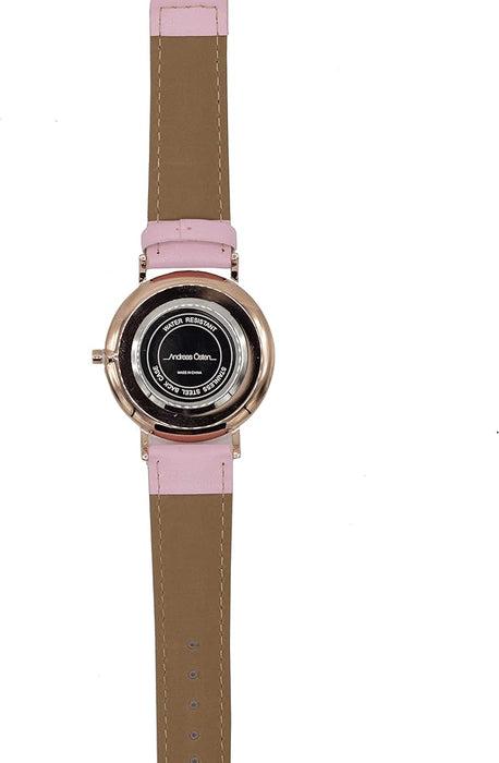 AO-161 Pure - Rose Gold/Light Pink Leather Strap Watch by Andreas Osten for Women - 1 Pc Watch