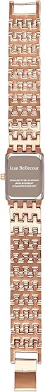 REDS25-RGW Rose Gold Stainless Steel Bracelet Watch by Jean Bellecour for Women - 1 Pc Watch