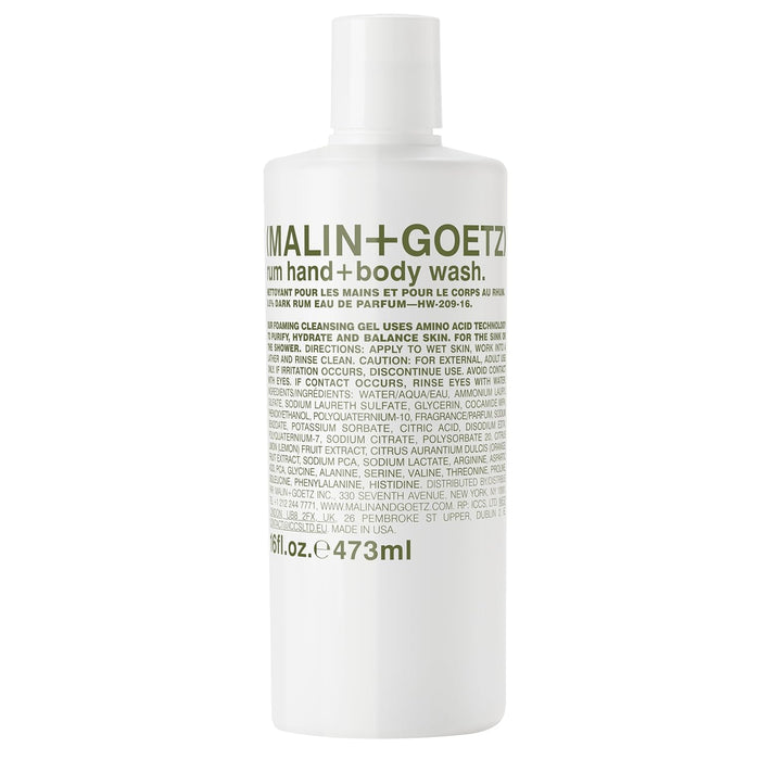 Rum Body Wash by Malin + Goetz for Unisex - 16 oz Body Wash