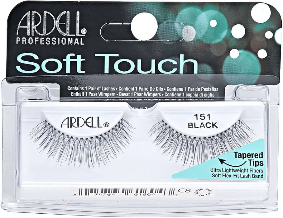 Ardell Professional Soft Touch Lashes W/Tapered Tips Blk 151