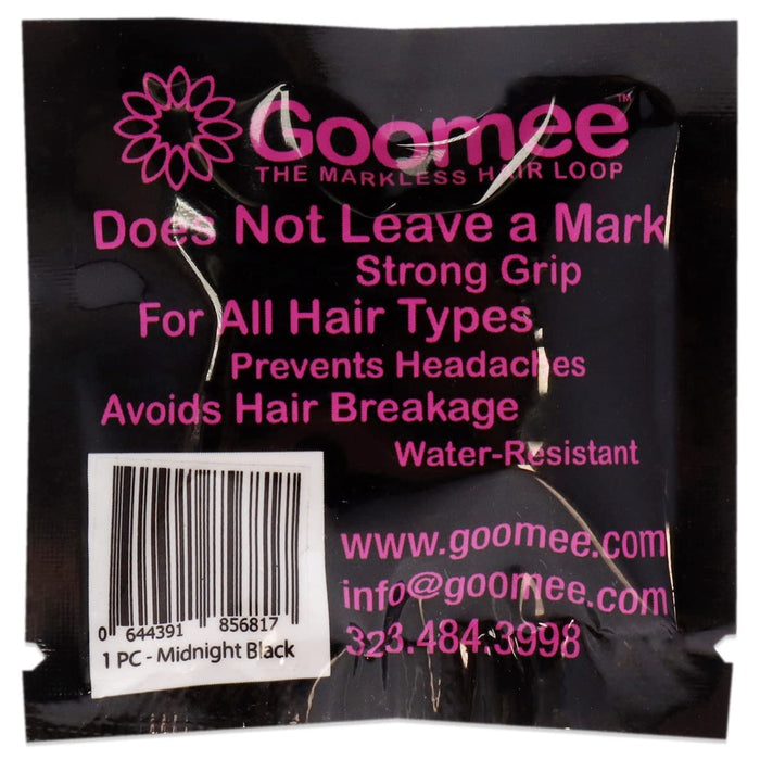 The Markless Hair Loop - Midnight Black by Goomee for Women - 1 Pc Hair Tie