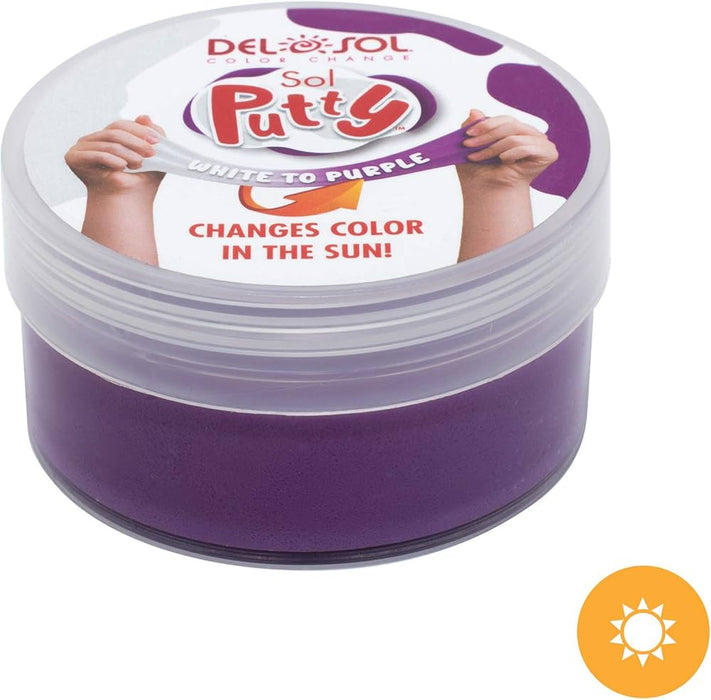 Color-Changing Sol Putty - White to Purple by DelSol for Unisex - 1 Pc Putty