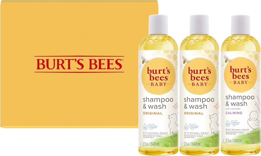 Shampoing et nettoyant pour bébé apaisants de Burts Bees pour enfants - Shampoing et nettoyant pour le corps 12 oz - Paquet de 6 