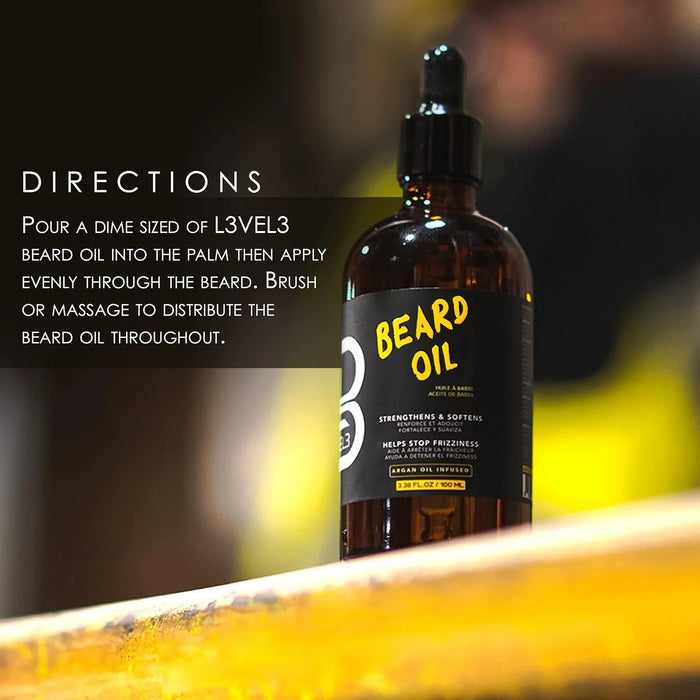 L3VEL3 Beard Oil 3.38 oz - Multipack