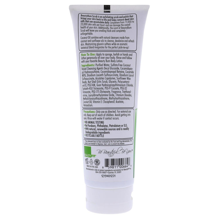 BeautyBum Scrub Exfoliant et vernis pour le corps - Thé vert tranquille de BeautyFit pour femmes - Gommage 8 oz