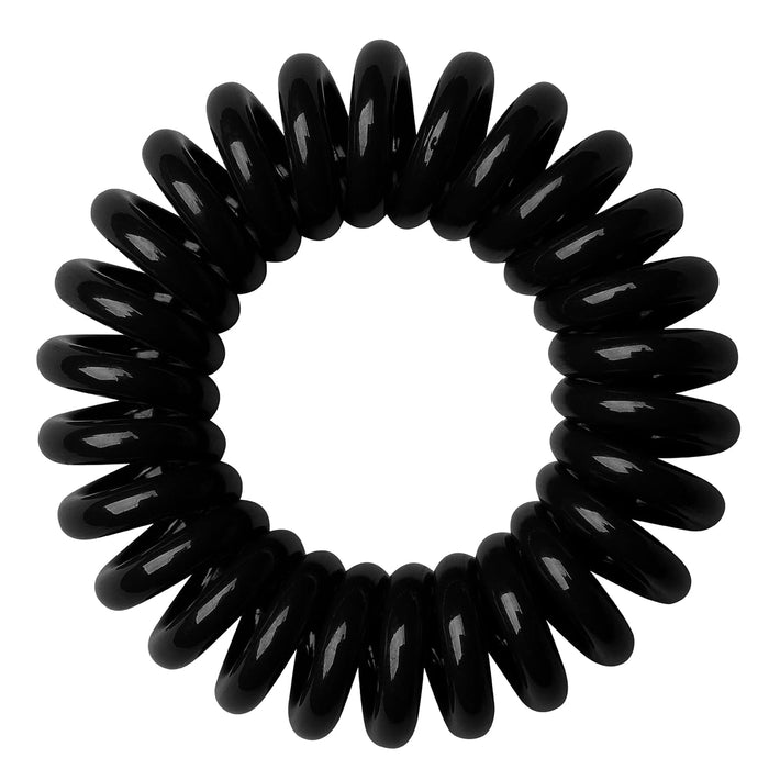 The Markless Hair Loop Set - Midnight Black by Goomee for Women - 4 Pc Hair Tie