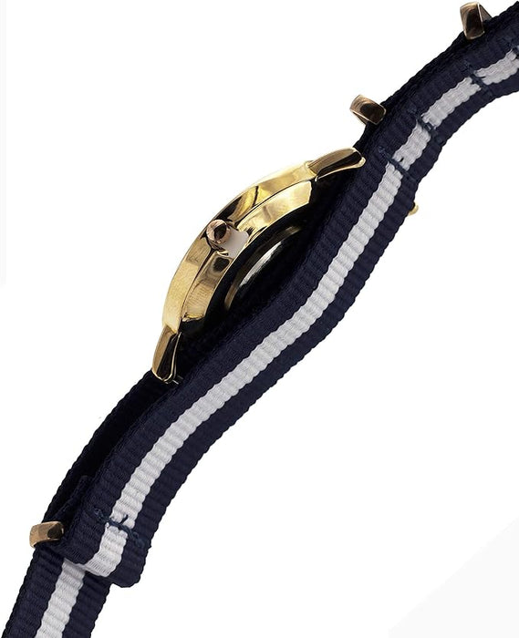 AO-19 Somand - Rose Gold/Navy Blue-White Nylon Strap Watch by Andreas Osten for Women - 1 Pc Watch