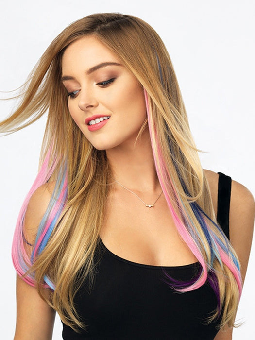 Pop Color Strip Extension - Starry Sky Blue by Hairdo for Women - 18 Inch Hair Extension