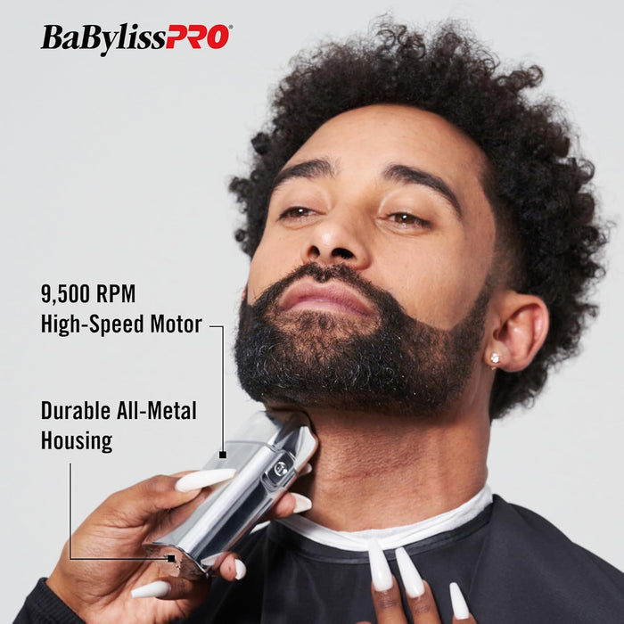 BaBylissPRO FOILFX02 Cordless Rose Gold Metal Double Foil Shaver