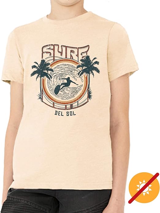 Men Crew Tee - Surf - Beige by DelSol for Men - 1 Pc T-Shirt (YS)