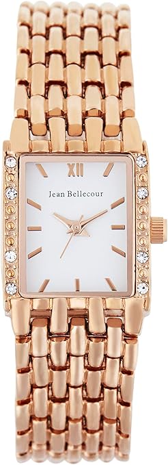 REDS25-RGW Rose Gold Stainless Steel Bracelet Watch by Jean Bellecour for Women - 1 Pc Watch