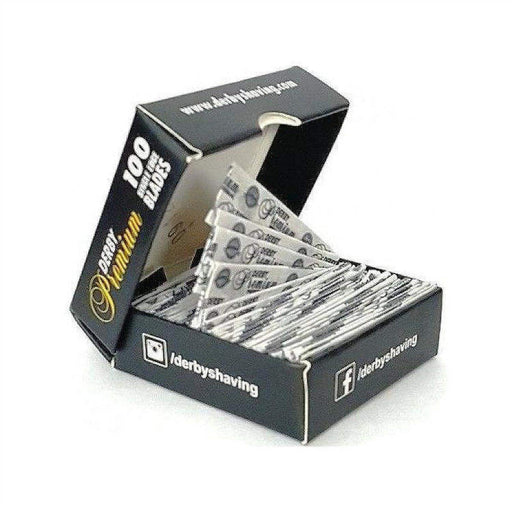 Derby Single Edge Razor Blades 100 pcs - Premium ASIN:B072HJCFK6 - BarberSets