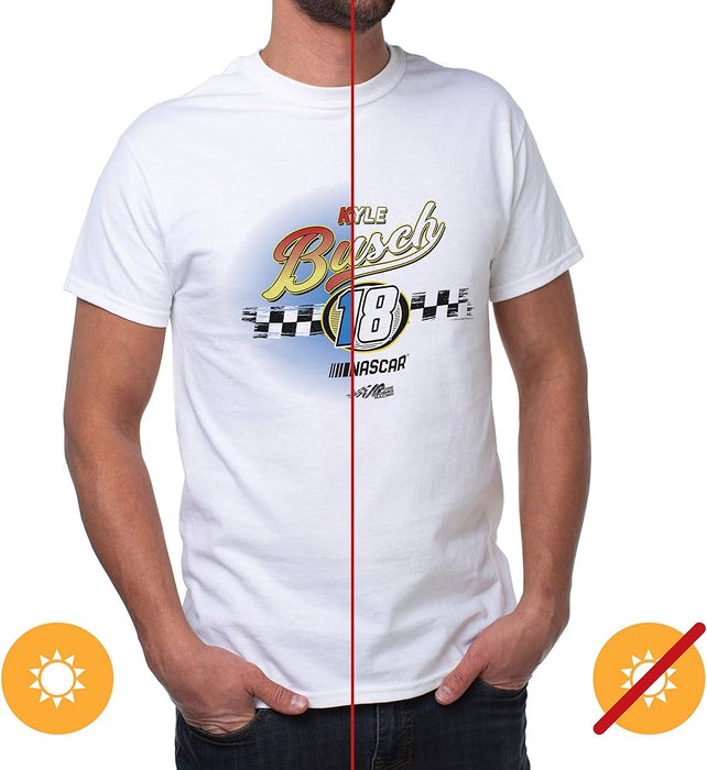 NASCAR Mens Classic Crew Tee - Kyle Busch - 11 White par DelSol pour homme - T-shirt 1 pièce (XL)