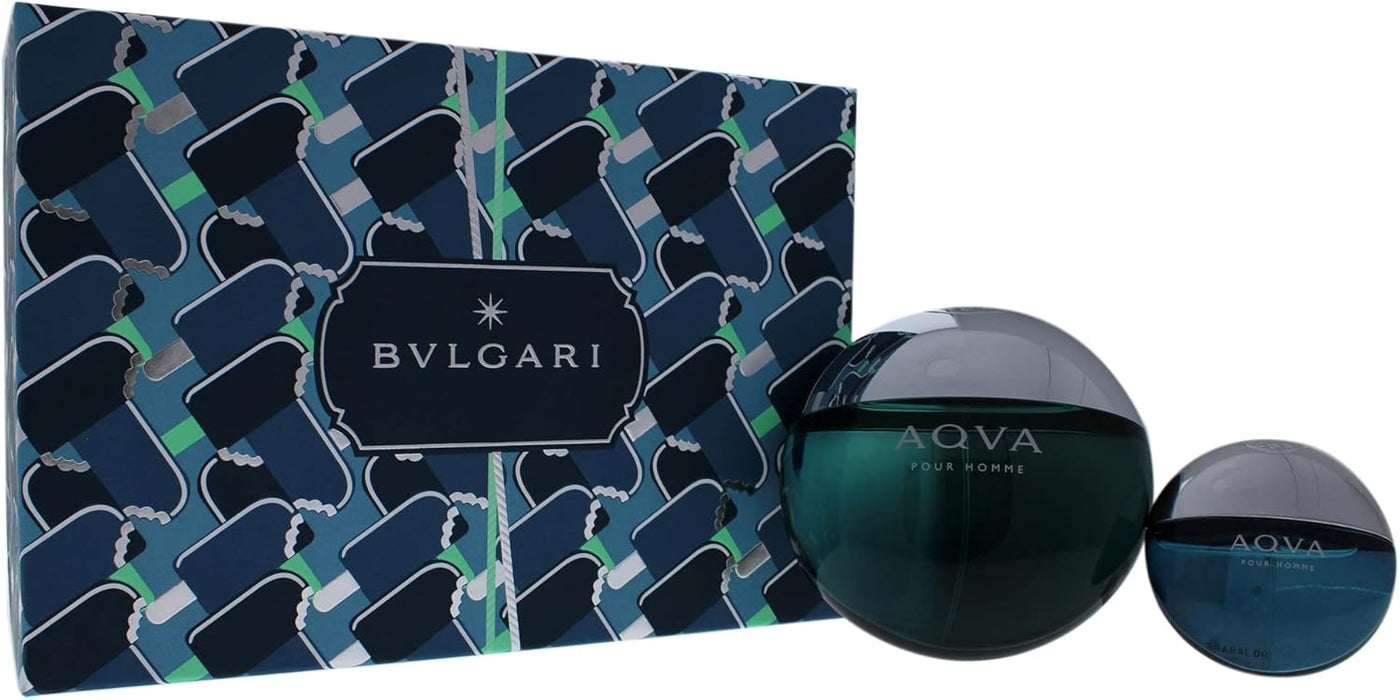 Bvlgari Aqva by Bvlgari for Men - 2 Pc Gift Set 3.4oz EDT Spray, 0.5 EDT Spray