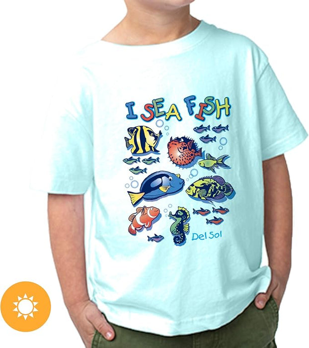 T-shirt ras du cou pour enfants - I Sea Fish - Chill by DelSol pour enfants - T-shirt 1 pièce (2T)