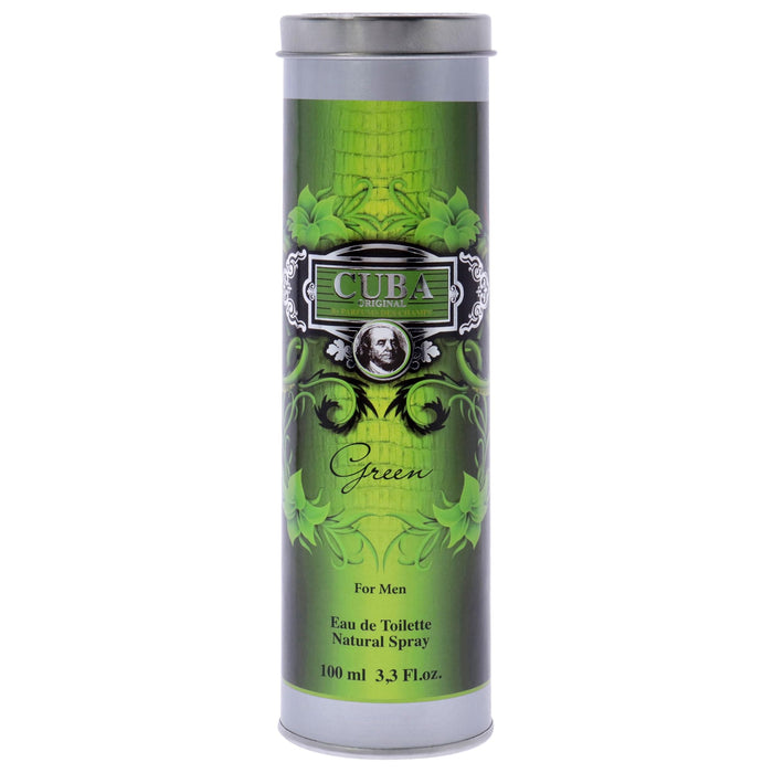 Cuba Green de Cuba para hombres - Spray EDT de 3.3 oz