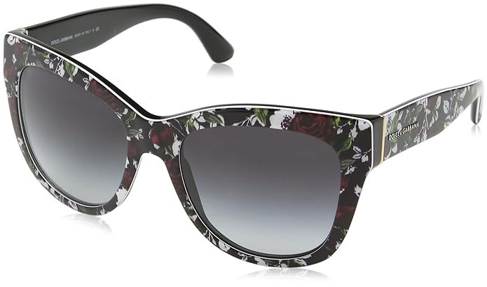 Dolce and Gabbana DG 4270 3019-8G - Top Print Rose-Noir-Gris Dégradé de Dolce and Gabbana pour Femme - 55-19-140 mm Lunettes de soleil