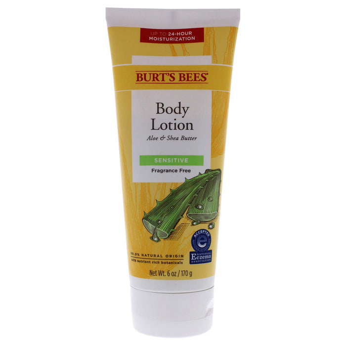 Loción corporal de aloe y manteca de karité de Burts Bees para unisex - Loción corporal de 6 oz - Paquete de 3