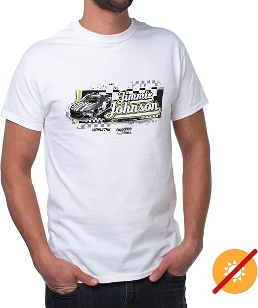 NASCAR Mens Classic Crew Tee - Jimmie Johnson - 6 White par DelSol pour homme - T-shirt 1 pièce (S)