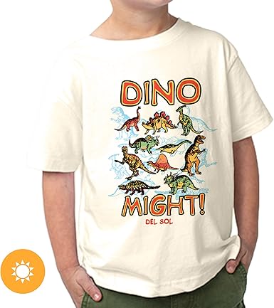 T-shirt ras du cou pour enfants - Dino Might par DelSol pour enfants - T-shirt 1 pièce (3T)