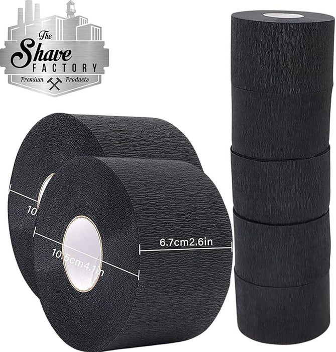 The Shave Factory Neck Strips - Black, 100 Roll, 10000 Strips