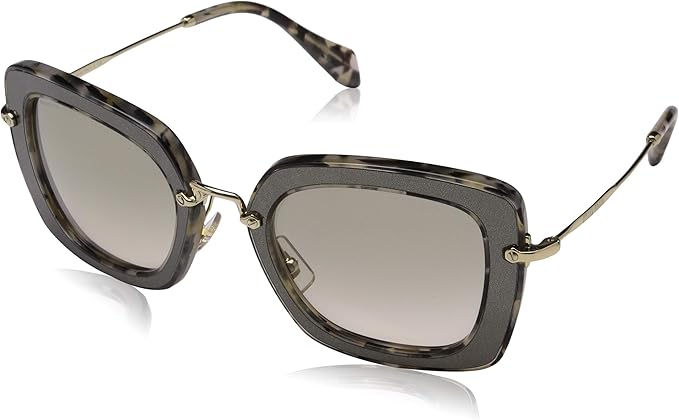 Miu Miu MU 07O DHE-3H2 - Marble White Black-Beige Gradient by Miu Miu for Women - 52-26-140 mm Sunglasses