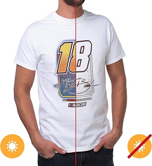 NASCAR Mens Classic Crew Tee - Kyle Busch - 10 White par DelSol pour homme - T-shirt 1 pièce (2XL)