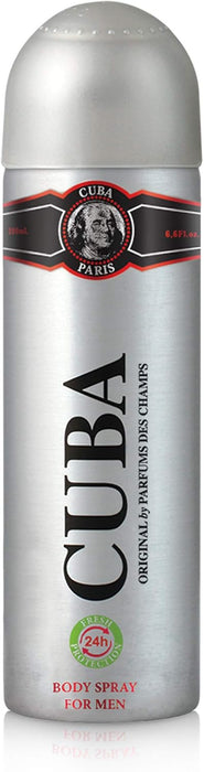 Cuba Black de Cuba para hombres - Spray corporal de 6.6 oz