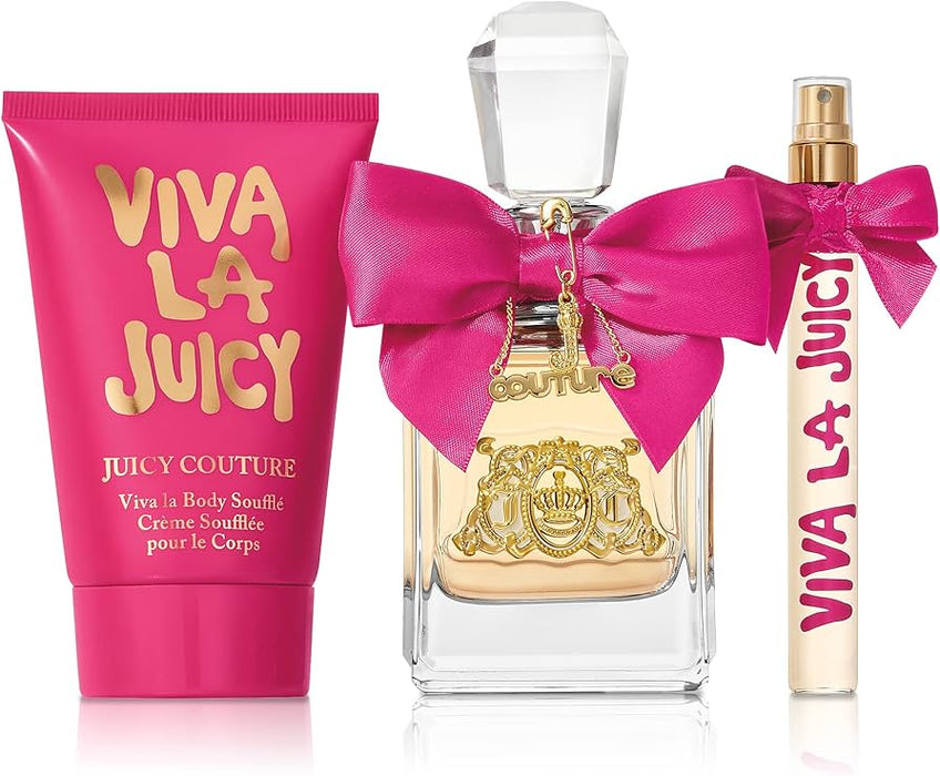 Viva La Juicy by Juicy Couture for Women - 3 Pc Gift Set 3.4oz EDP Spray, 4.2oz Body Lotion, 0.33oz EDP Spray