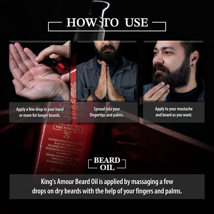 King's Armour Beard Oil 50 ml (1.69 Fl Oz)