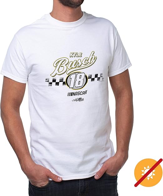 NASCAR Mens Classic Crew Tee - Kyle Busch - 11 White par DelSol pour homme - T-shirt 1 pièce (XL)