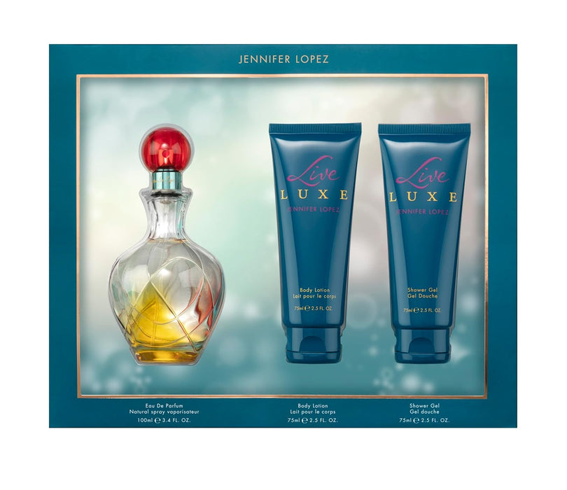 Live Luxe by Jennifer Lopez for Women - 3 Pc Gift Set 3.4oz EDP Spray, 2.5oz Shower Gel, 2.5oz Body Lotion